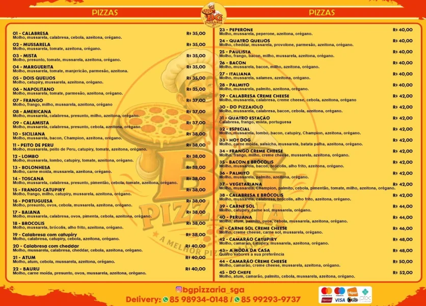 BG PIZZARIA E AÇAITERIA LTDA