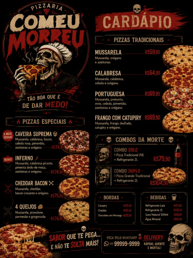 pizzaria comeu morreu - foto 1
